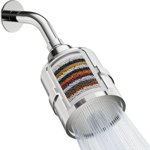 Vista 10 de Cabezal de Filtro de Ducha Mist para Agua Dura Mejora la Piel, el Cabello y las Uñas - Cabezal de Ducha Filtrado Grande de Alta Salida con Filtro