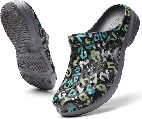 Vista 10 de Zuecos de verano antideslizantes para hombre, zapatos de jardín ligeros y suaves, zuecos para jardín, cocina, exteriores, playa, patio, piscina