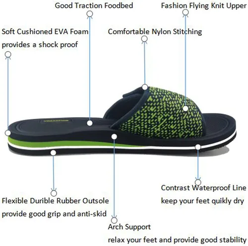 Vista 8 de URBANFIND Men's Arch Support Sandals Fashion Adjustable Thong Flip Flops Lightweight EVA Slides Slippers
