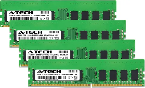 Vista 2 de A-Tech Kit de 64 GB (4 x 16 GB) RAM para Supermicro SUPER X11SCH-F, X11SCH-LN4F, X11SCL-F, X11SSE-F, X11SSL-nF, X11SSM-F, X11SSW-TF DDR4 2400MHz