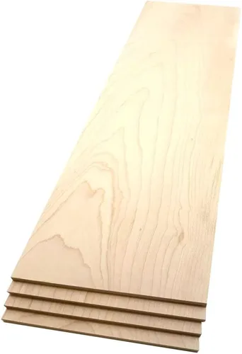Vista 13 de Tablones de Madera Dura de Arce - Paquete de 2 Madera de Arce Dura para Manualidades de Madera Sin Terminar - 1/4'' (6mm) 100% Madera Dura Pura