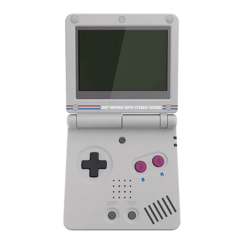 Vista 4 de IPS Ready Upgraded eXtremeRate Classic 1989 GB DMG-01 Style Custom Replacement Housing Shell for Gameboy Advance SP GBA SP – Compatible with Both