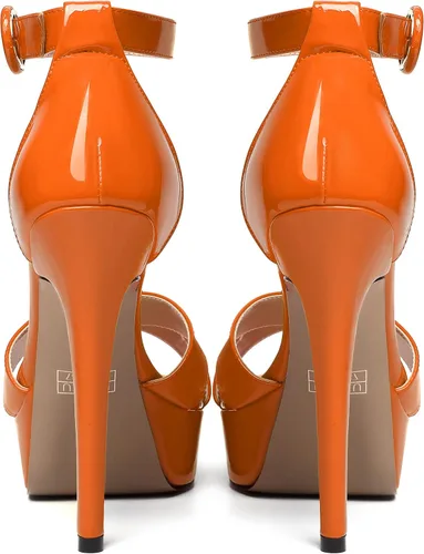 Vista 18 de MODENCOCO Sandalias de boda con correa de tobillo sexy para mujer, con plataforma y puntera abierta, tacón de aguja y tacón alto, zapatos de vestir