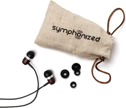 Vista 6 de Symphonized Auriculares de madera premium con cable (conector de 0.138 in) Sonido de graves profundos, sonido 3D, control de volumen de micrófono