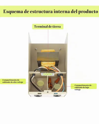 Vista 5 de Transformador de luz de piscina de 100 W - Convierte 120 V CA a 12 V/13 V/14 V CA - Transformador de bajo voltaje multigrifo - Certificado UL