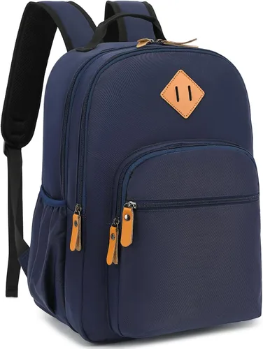 Vista 122 de Leaper Mochila para laptop para mujer: linda mochila floral para escuela, universidad, viajes, trabajo, mochila ligera para niños, Negro margarita