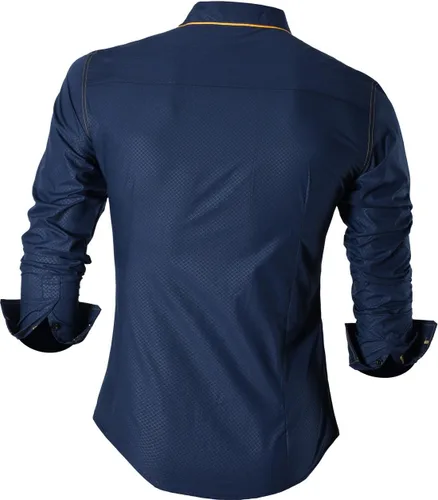 Vista 134 de jeansian - Camisas de manga larga de ajuste entallado para hombre (8397), con botones, informales y de vestir.