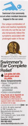 Vista 5 de The Relief Products Swimmer's Ear - Gotas para los oídos de alivio completo, 0.33 onzas líquidas
