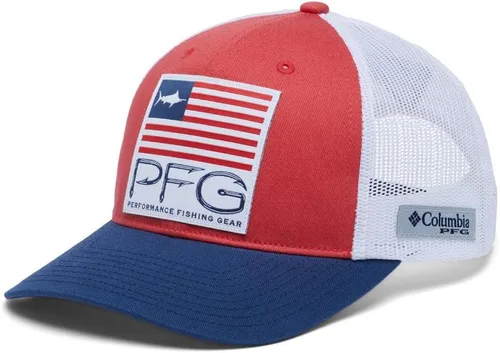 Vista 5 de Columbia Parche PFG Trucker Snap Back Placa de matrícula gris frío/Tx