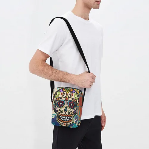 Vista 7 de Sinestour Mexico Flag Messenger Bag for Women Men Over The Shoulder Bag for Phone Passport