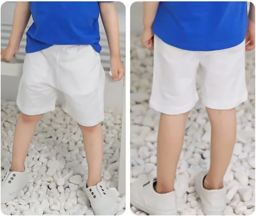Vista 2 de Pantalones cortos de verano para bebés, niños y niñas, cómodos, suaves, deportivos, casuales, para niños y niñas