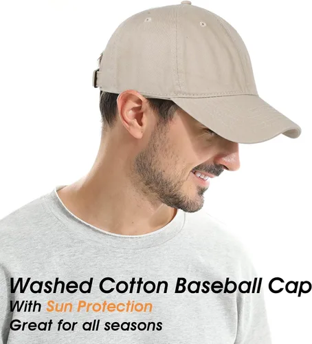 Vista 3 de Crazy Era Gorra de béisbol unisex de algodón liso en blanco para papá, ajustable, estilo vintage