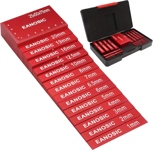 Vista 12 de EANOSIC Juego de 7 barras de configuración de aluminio de precisión para enrutador y sierra de mesa, accesorios de carpintería, barras incluyen