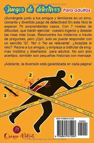 Vista 2 de Juegos de detectives para adultos Libro de sorprendentes casos de detectives para jugar con amigos y familiares. 70 originales casos
