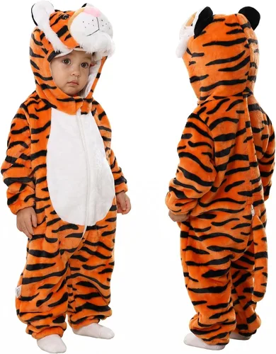 Vista 9 de TONWHAR - Disfraz unisex de animal para bebé y niño pequeño, con capucha, mameluco para invierno, conjunto de disfraz Azul (blue koala)