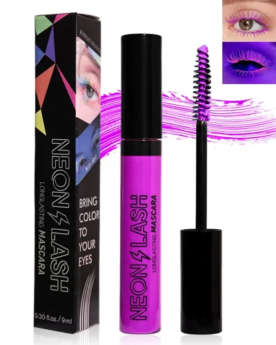 Vista 13 de Máscara de pestañas de color con brillo UV, volumen y longitud, 3 unidades, amarillo, verde, naranja, resistente al agua, para pestañas, rizado