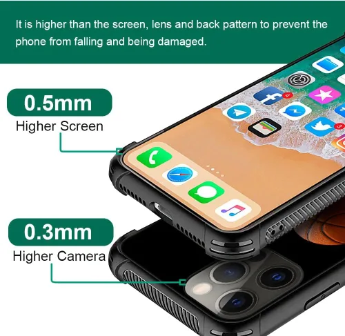 Vista 5 de Funda compatible con iPhone 12 Pro Max, patrón de aro de baloncesto para niños y hombres, funda antiarañazos a prueba de golpes para iPhone 12 Pro