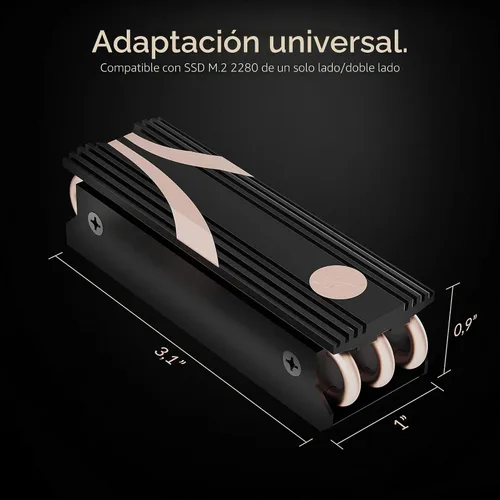 Vista 5 de SABRENT Disipador de calor SSD M.2 2280 Rocket (SB-HTSK)