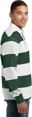 Vista 2 de Sport-Tek Polo de rugby de manga larga para hombre, Heavyweight