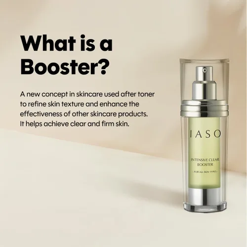 Vista 3 de IASO Potenciador transparente intensivo Retexturizador de piel, potente AHA/BHA, aloe calmante, textura suave de la piel, soluciones para aliviar