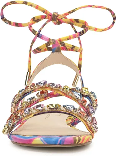 Vista 2 de Jessica Simpson Sandalias planas con cordones Rabenie para mujer