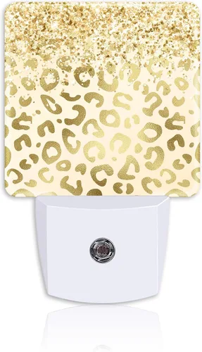 Vista 8 de Luz nocturna con enchufe, lámpara de luz nocturna de piel de leopardo, sensor automático, eficiencia energética, luces del atardecer al amanecer