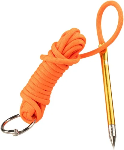 Vista 10 de Ensartador/Porta-pescados Paracord de 10 Pies 550lb con Aguja de Enhebrado de Metal y Anillo Partido de 1 Pulgada