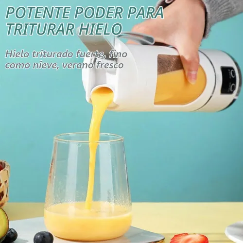 Vista 7 de Portable Blenders Bottles for Shakes and Smoothies, USB Rechargeable 1500mah Battery 3 Speed Cooking Machine with Display, 450ML Electric Juicer Cup