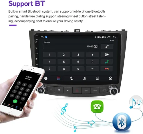Vista 6 de MekedeTech Radio de coche Android 13 para navegación para Lexus IS250 IS200 IS220 IS300 IS350 unidad principal GPS estéreo reproductor multimedia