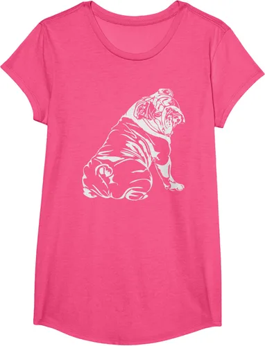 Vista 63 de Gracioso Bulldog Inglés playera perro Hund playera regalo, Azul (Heather blue)