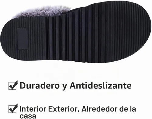 Vista 6 de UBXRIN Pantuflas cómodas de espuma viscoelástica para mujer Negro