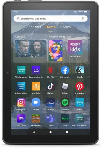 Vista 5 de Tableta Amazon Fire HD 8 Plus, pantalla HD de 8”, 32 GB, 3 GB de RAM, procesador 30 % más rápido, + Diseñado para la base de carga inalámbrica