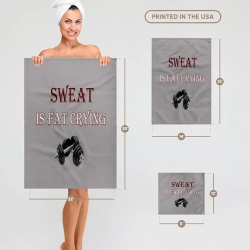 Vista 5 de 3dRose Paño de lavado de 11 x 12 para cara y cuerpo - El sudor es grasa llorando. Gimnasio, entrenamiento, deporte. Frases divertidas populares