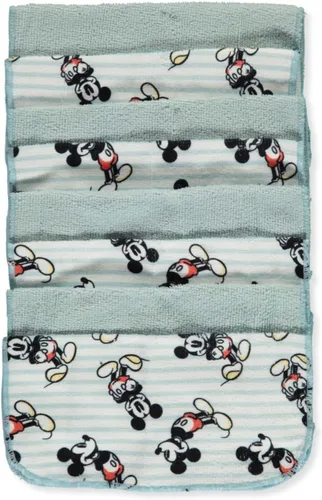 Vista 2 de Disney Juego de 8 paños de Mickey Mouse para niños grandes, color blanco/multicolor, talla única