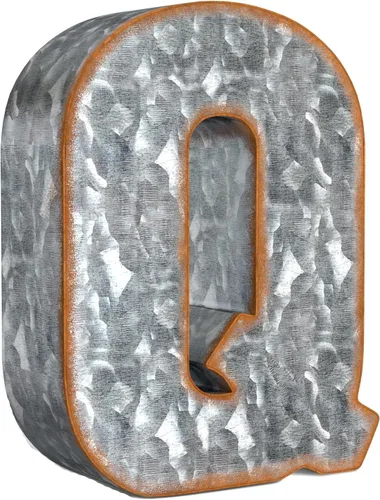 Vista 12 de CraftyCrocodile Números de metal galvanizado de 7" para decoración de pared - Número 3D 0 para colgar y de pie libre - Números de mesa rústicos
