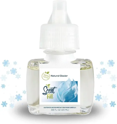 Vista 2 de Scent Fill Ambientador Enchufable de Glaciar 100% Natural, Repuestos de Aceite Perfumado, 2 Repuestos + Difusor