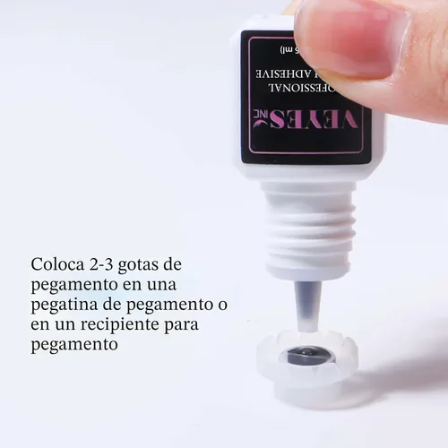 Vista 4 de Veyes Inc - Pegamento para extensión de pestañas - Pegamento profesional extrafuerte 5ml Tiempo de secado de 1 segundo Permanencia de 8 semanas