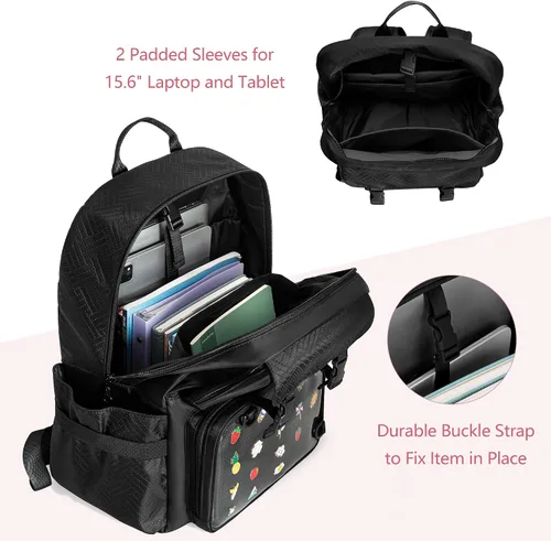 Vista 3 de Ita Bag - Mochila con inserto, mochila Kawaii Ita para cosplay de anime, Negro -, Mediana