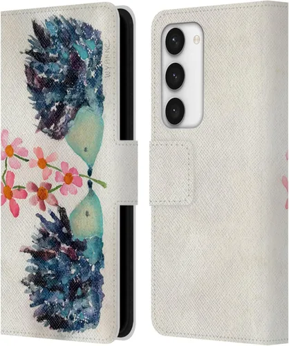 Vista 18 de Head Case Designs Officially Licensed Wyanne Quiet Creative Animals 2 Leather Wallet Case Compatible with Samsung Galaxy S23 5G