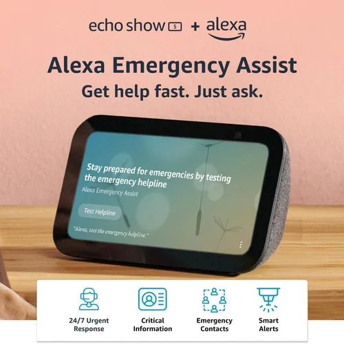 Vista 13 de Amazon Echo Show 5 (modelo más reciente), Pantalla inteligente con 2x bajo y sonido claro, Carbón