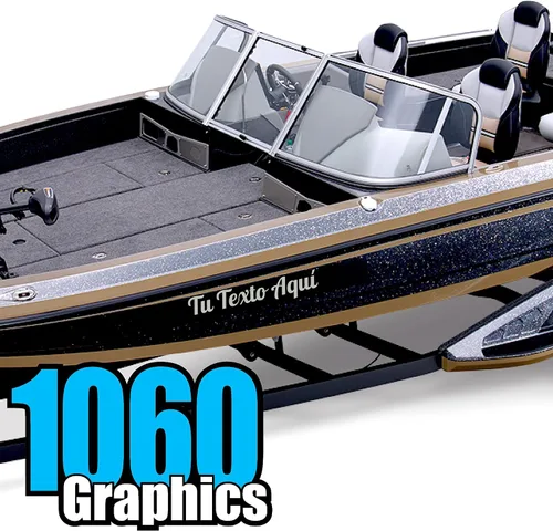 Vista 6 de Calcomanías de vinilo personalizadas con números y letras de barco (dos calcomanías)
