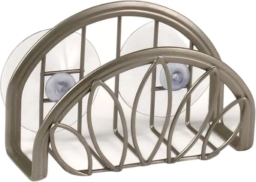 Vista 8 de Spectrum Soporte de esponja de hojas para cepillo y esponja con ventosa, organizador de fregadero de cocina, organizador decorativo de alambre