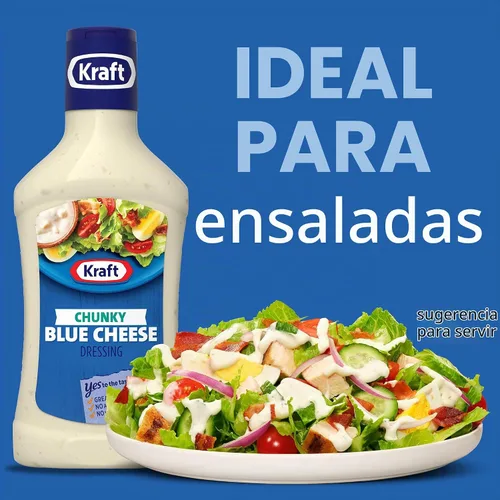 Vista 6 de Kraft Aderezo de queso azul grueso (botella de 16 fl oz)