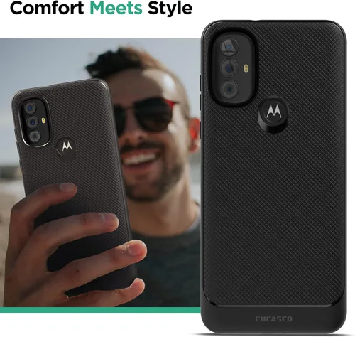 Vista 4 de ENCASED Funda Thin Armor para Moto G Power 2022 Funda de agarre delgada, negro mate (Motorola G-Power 2022)