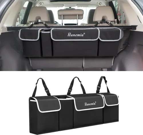 Vista 11 de Organizador y almacenamiento para maletero de automóvil, organizador colgante para asiento trasero para SUV, camión, MPV, impermeable, bolsa