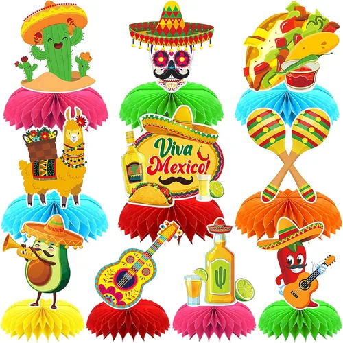 Vista 13 de 10 piezas de centros de mesa de panal de abeja de San Valentín para la mesa, decoraciones de San Valentín, centro de mesa de panal, centros de mesa
