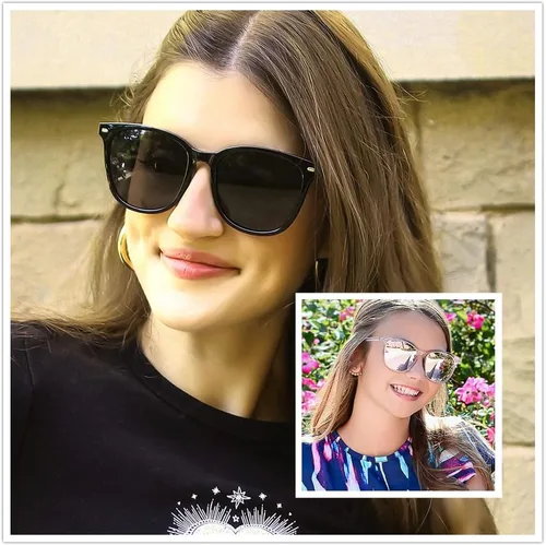Vista 4 de FIMILU Paquete de 2 lentes de sol polarizados para mujer, lentes de protección UV400, montura grande, lentes de moda, elegantes