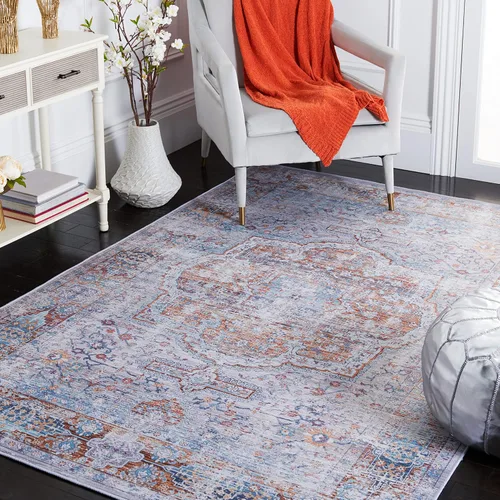 Vista 11 de SAFAVIEH Tucson Collection - Alfombra lavable de 2 pies 6 x 8 pies, color beige y resistente al óxido, antideslizante, ideal para zonas de alto