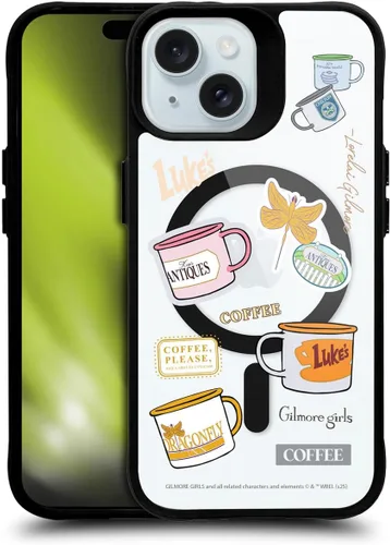 Vista 107 de Head Case Designs Gilmore - Funda negra a prueba de golpes con diseño de dibujos animados para niñas con licencia