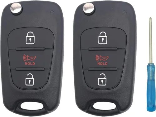 Vista 7 de Funda plegable de repuesto para llavero Kia Soul 2012-2014 Kia Rio Sportage sin llave Negro